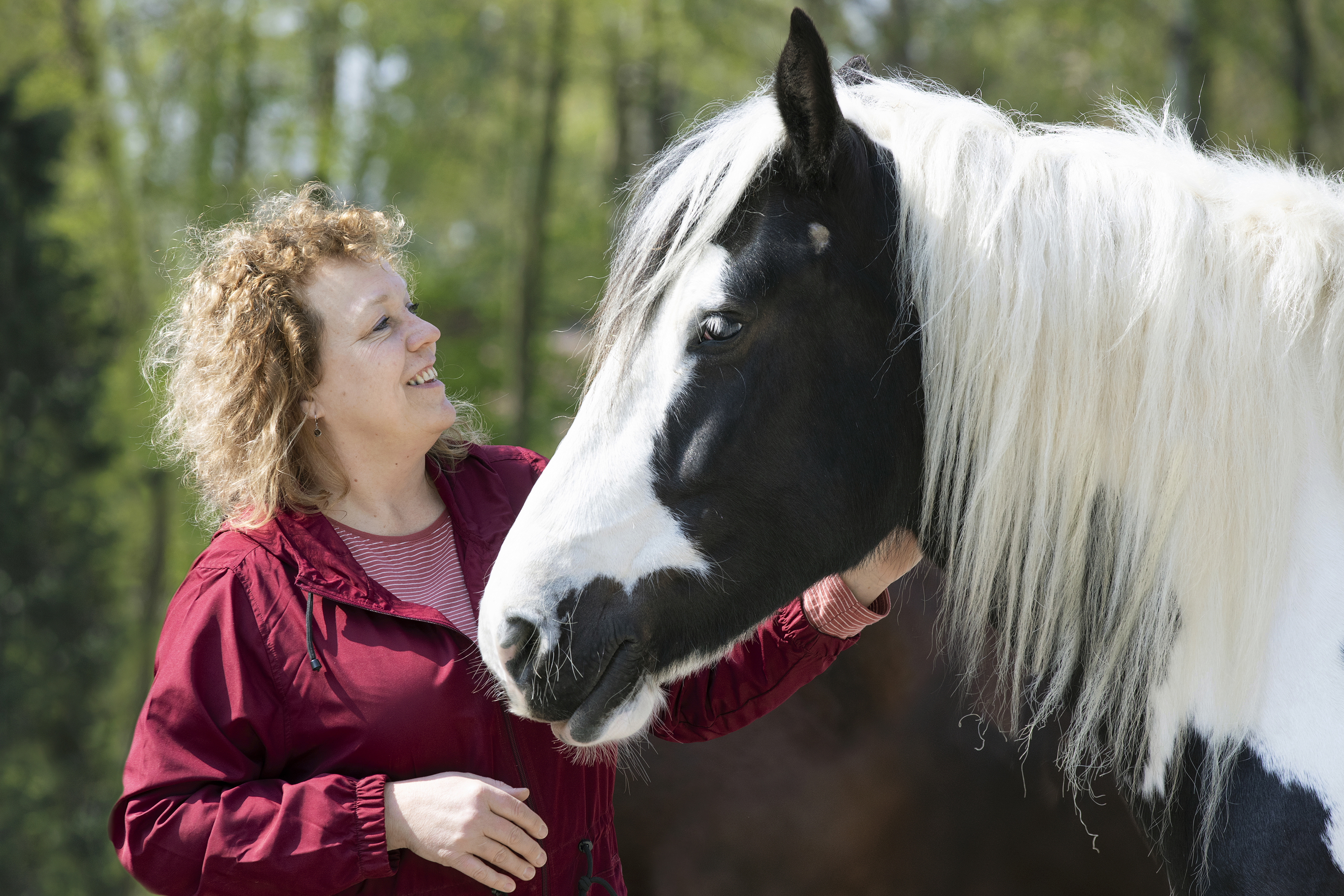 Frieda Kuik met paard